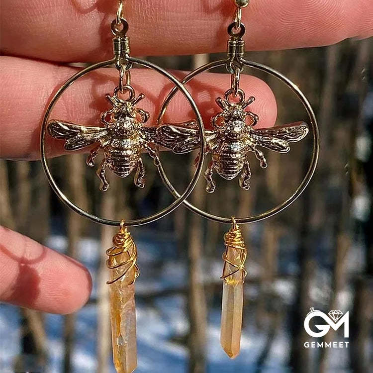 Crystal Moon Star Mushroom Accessory Earrings