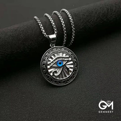 The Eye of Horus Gold Plated Blue Eye Necklace