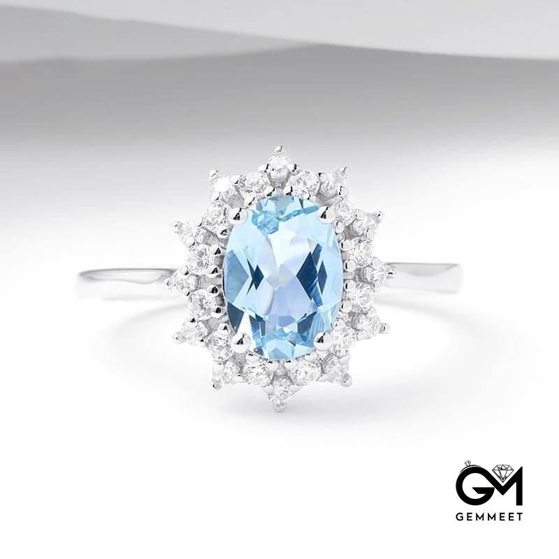 Personality Aquamarine Zircon Ring