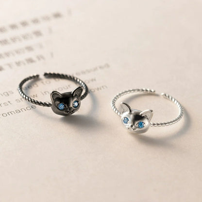 Fashion Cat Twist Ring