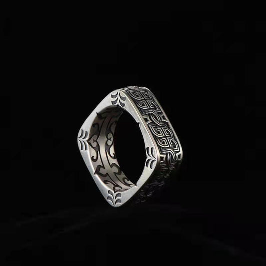 Men'S Retro Circle Ring