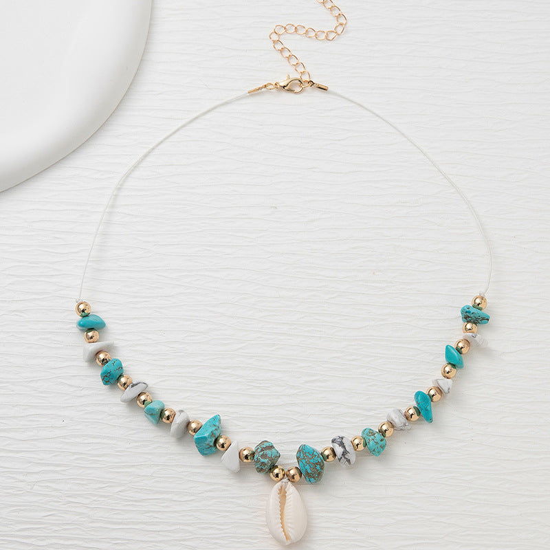 Bohemia Turquoise Shell Necklace