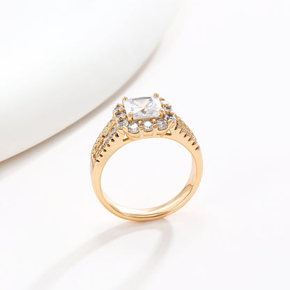 Hip-hop Exaggerated Trend Fashion Zircon Ring