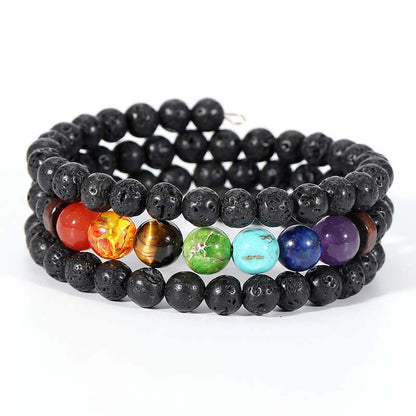 Chakras Natural Crystal Stone Bracelet