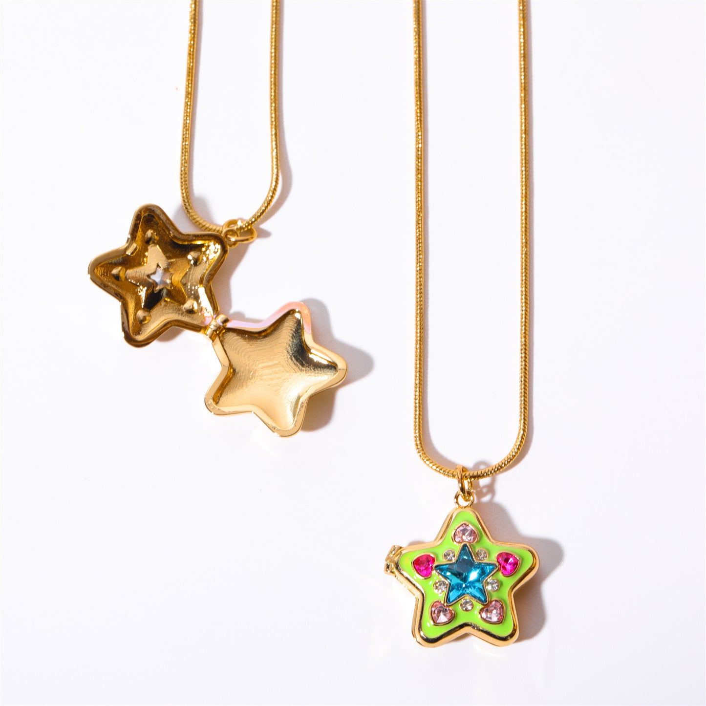 Cute Star Shape Heart Totem Pendant Necklace