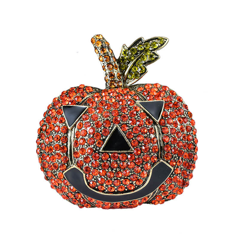 Halloween Gift Plant Pumpkin Smiling Face Dripping Oil Brooch Festive Costume Hat Ornament