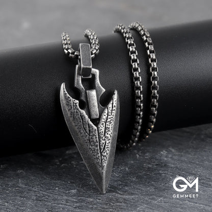 Vintage Viking Weapon Spearhead Pendant Necklace