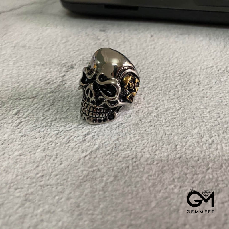 Retro Spartan Warrior Helmet Mask Skull Ring