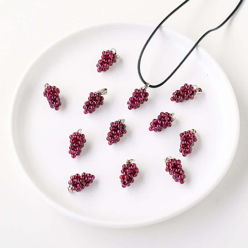 Natural Garnet Grape Shape Necklace