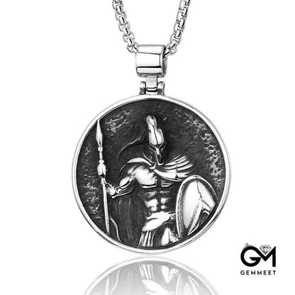 Stainless Steel Cuban Warrior Vintage Necklace