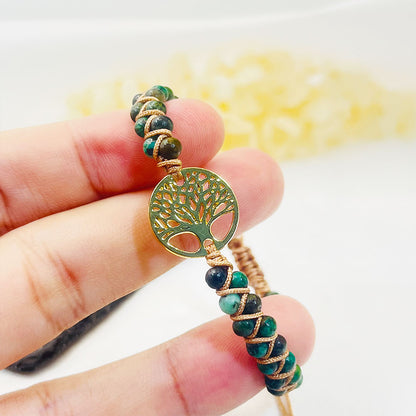 Tree of Life African Turquoise Handwoven Bracelet