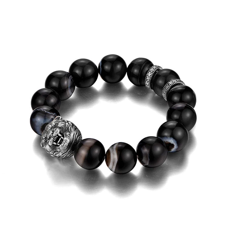 Sterling Silver Obsidian Tiger Bracelets