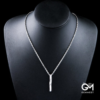 Stainless Steel Cylinder Twisted Necklace