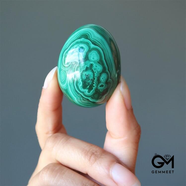 Easter Malachite Vivid Spring Crystal Egg