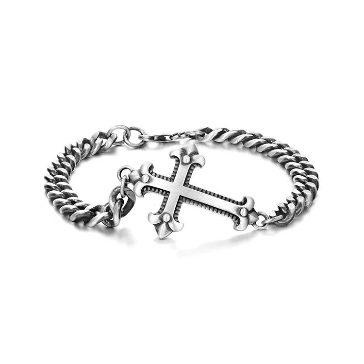 Cross Sterling Silver Cuban Chains