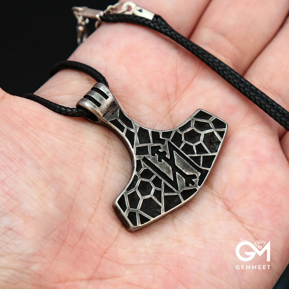 Viking Rune Stainless Steel Pendant Necklace