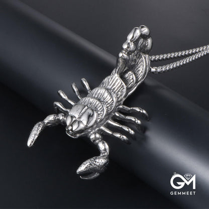 Hip Hop Big Scorpion Titanium Steel Necklace