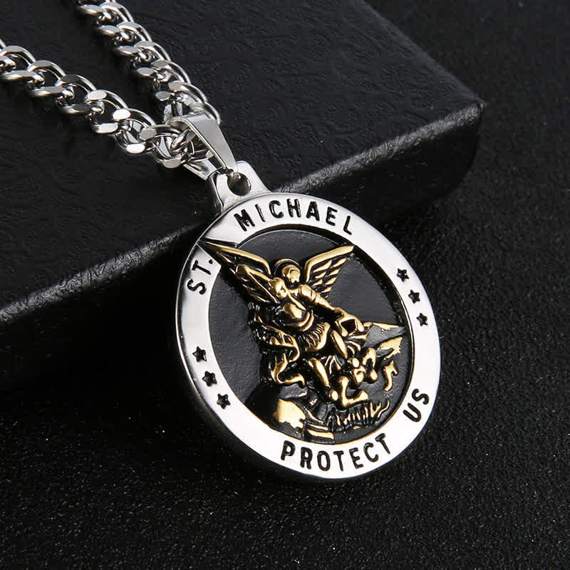 St Michael Catholic Medal Necklace