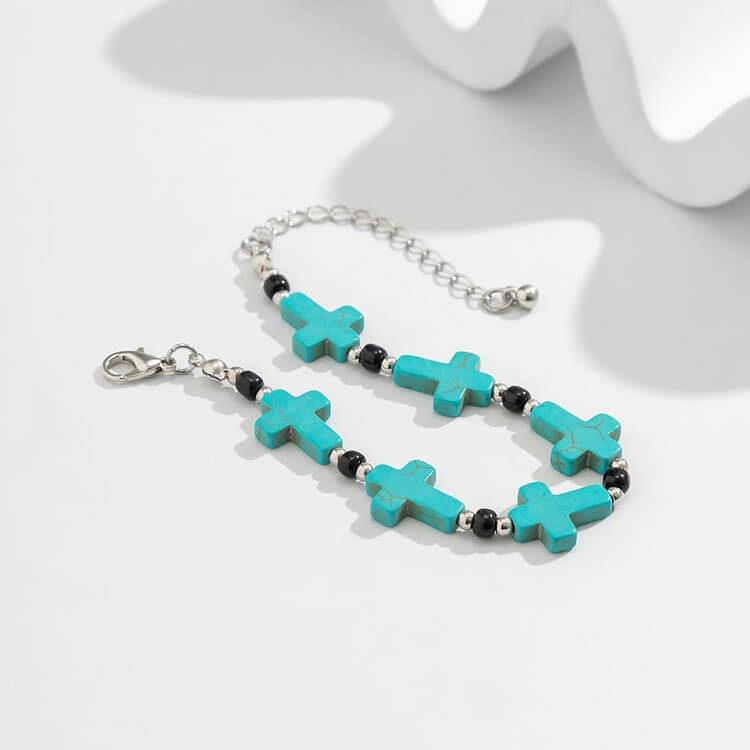 Turquoise Cross Protection Bracelet