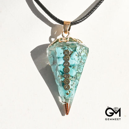 Crystal Agate Hexagon Symbol Pendant Necklace