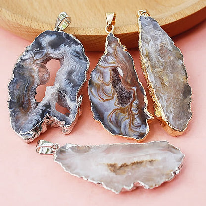 Natural Agate Geode Necklace