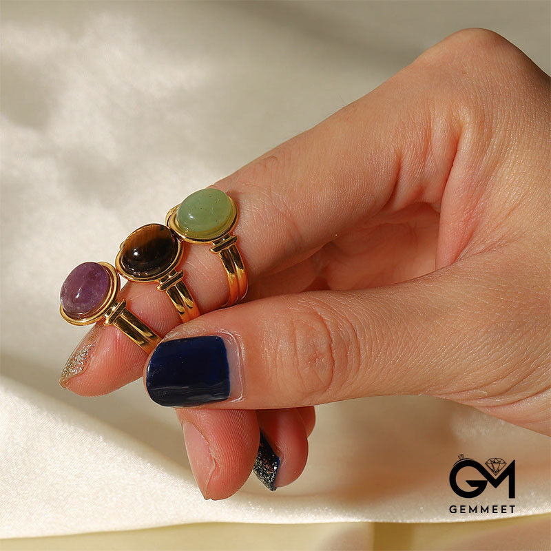 French Vintage Single Stone Ring