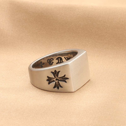 Glossy Cross Retro Trendy Men's Ring