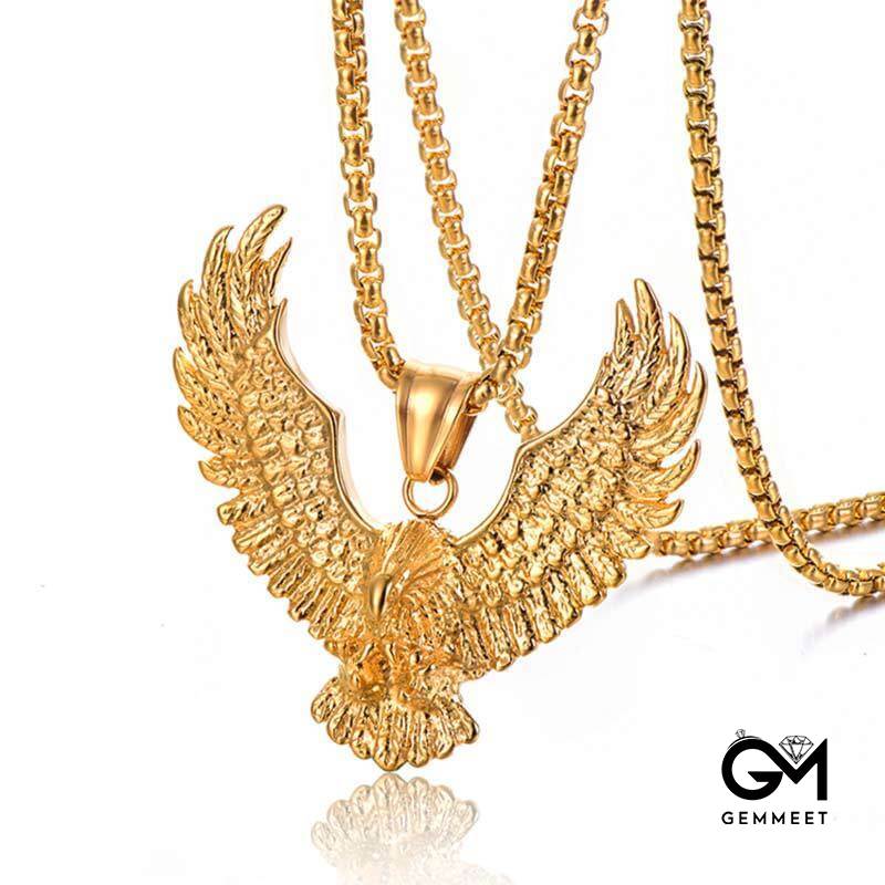 Stainless Steel Eagle Wings Necklace