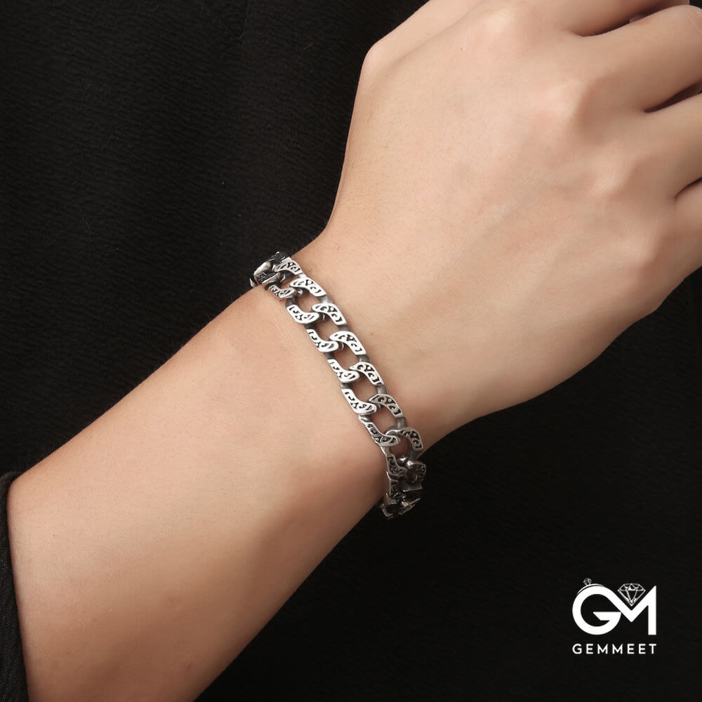 Titanium Steel Textured Personality Bracelet