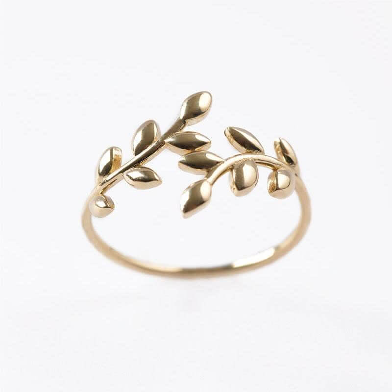 Olive Leaf Branch-Motif Ring