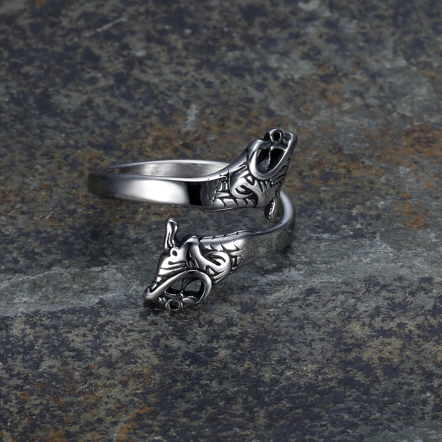 Stainless Steel Unisex Viking Patronus Ring