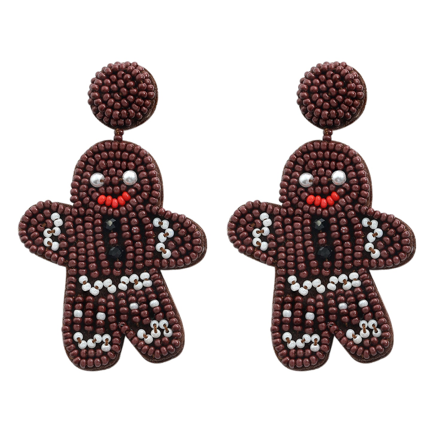 Christmas Handwoven Rice Beads Cute Earrings