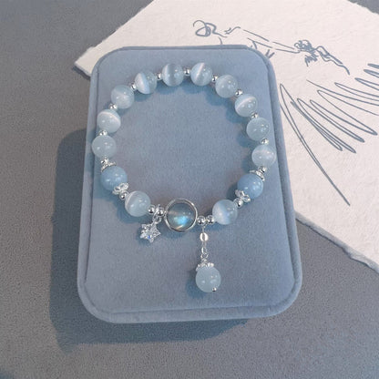 Opal Aquamarine Moonstone Crystal Bracelet