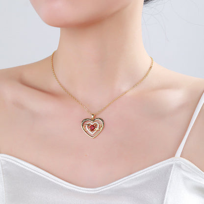 Heart to Heart Birthstones Necklace