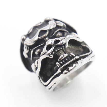 Stainless Steel Kirin Skull Ring