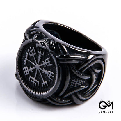 Viking Myth Horn Titanium Steel Men's Ring