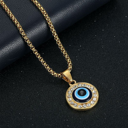 Evil Eye Blue Eye Pendant with Zirconia