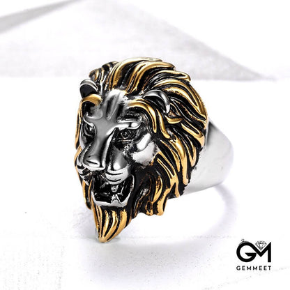 Lion Head Manly Ring