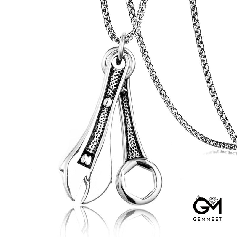 Titanium Steel Wrench Necklace