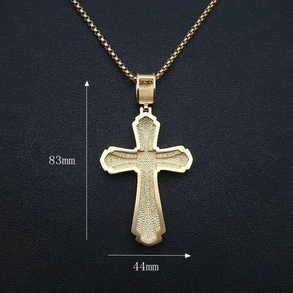 Hip Hop Full Zircon Gold Cross Pendant