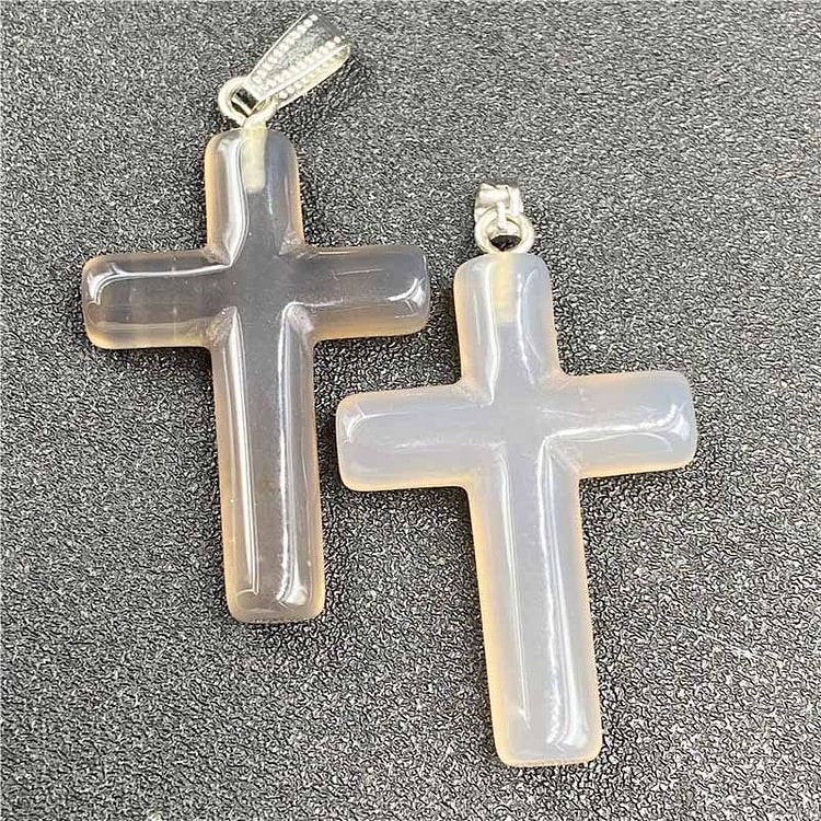 Colour Crystal Cross Healing Pendant