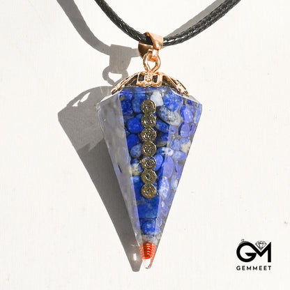 Crystal Agate Hexagon Symbol Pendant Necklace