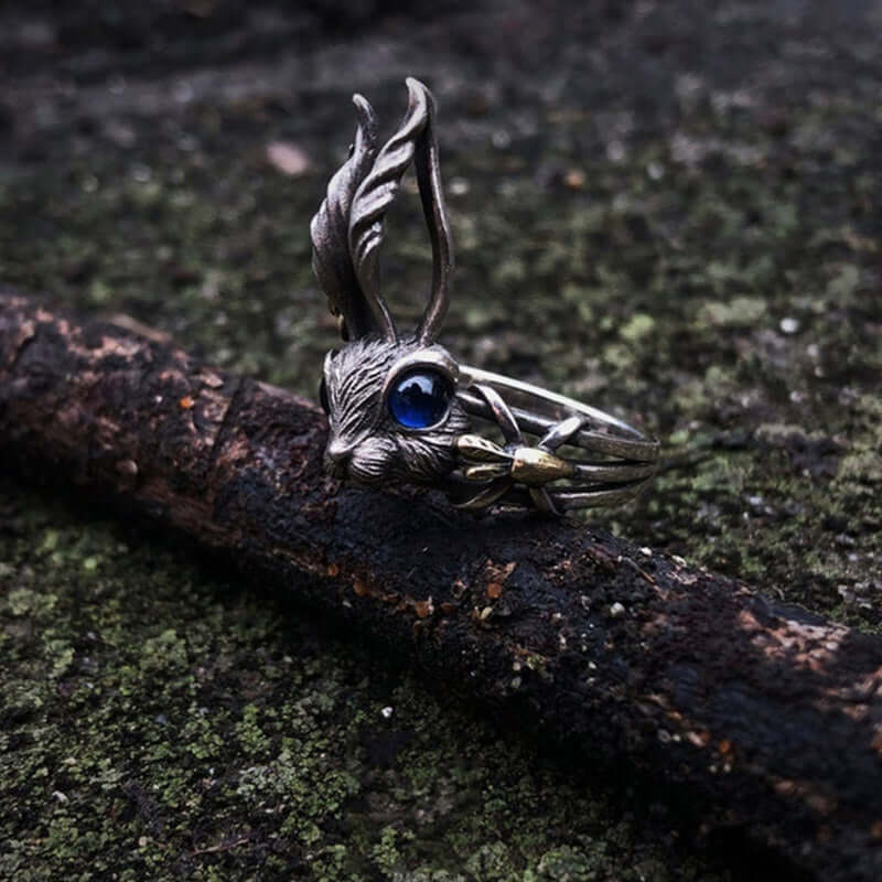 The Lolita Alice Rabbit Blue Sapphire Ring