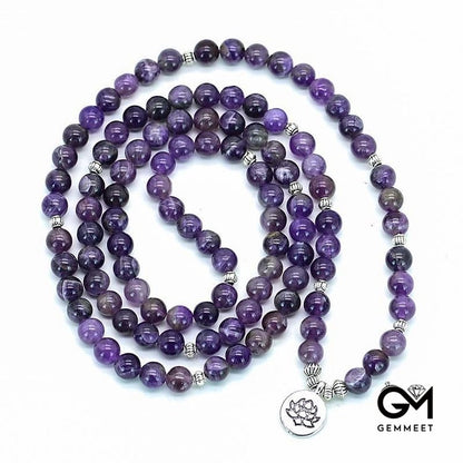 Lotus Symbol Amethyst Mara Necklace Bracelet