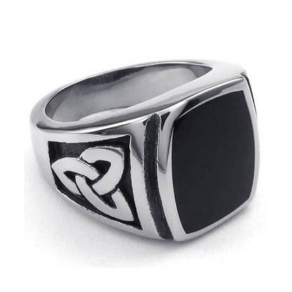 Titanium Steel Vinyl Hipster Men Vintage Ring