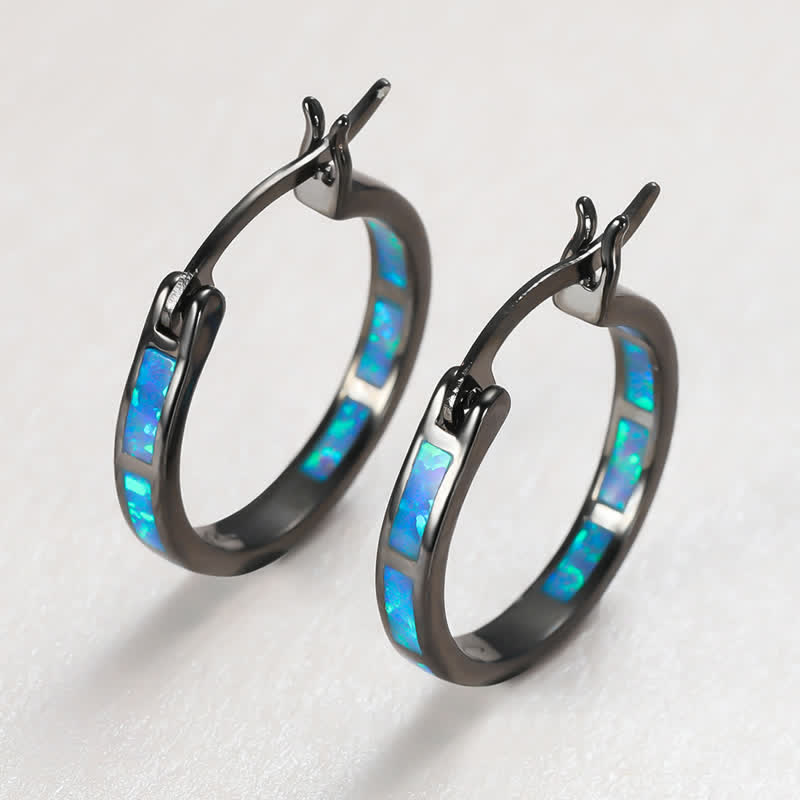 Creative Round Color Opal Earrings