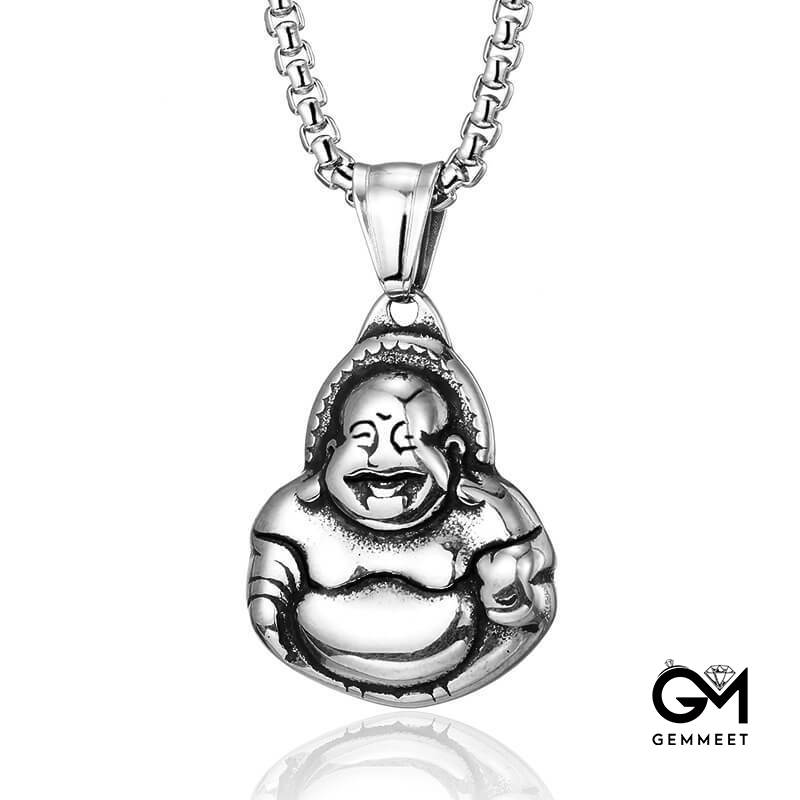 Titanium Steel Bodhisattva Buddha Necklace