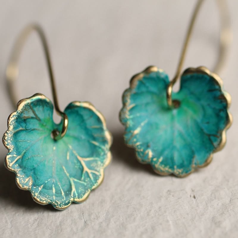 Turquoise Leaf Earrings