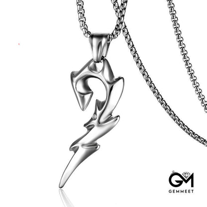 Spike Titanium Steel Vintage Pendant Necklace for Men