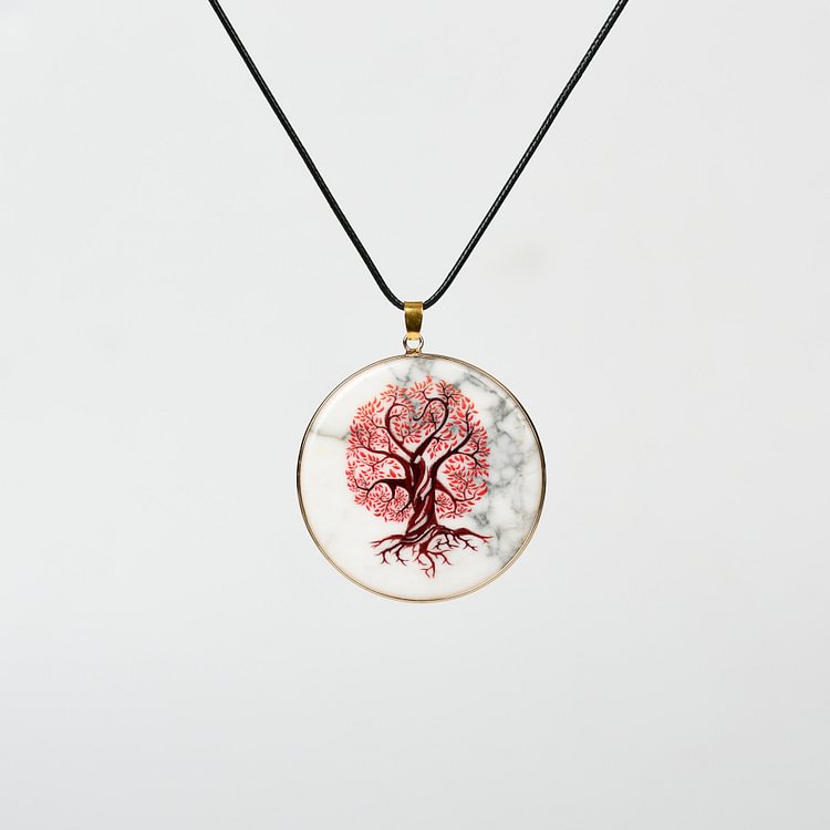 Crystal Hamsa Chakra Tree Of Life Necklace